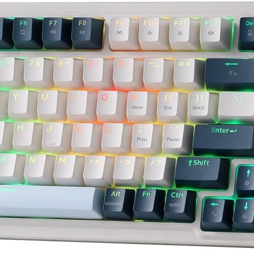 Gaming Keyboard 5 Layer Noise Dampening Structure Rotary Knob Control Linear Red Switches Hot Swappable