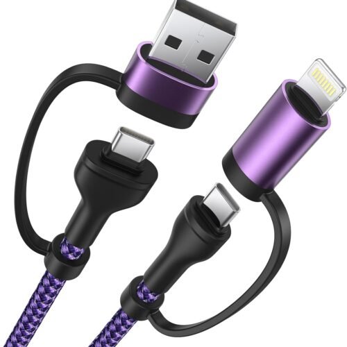 4 in 1 Charging Cable 60W MFi Certified USB C to Lightning Cable