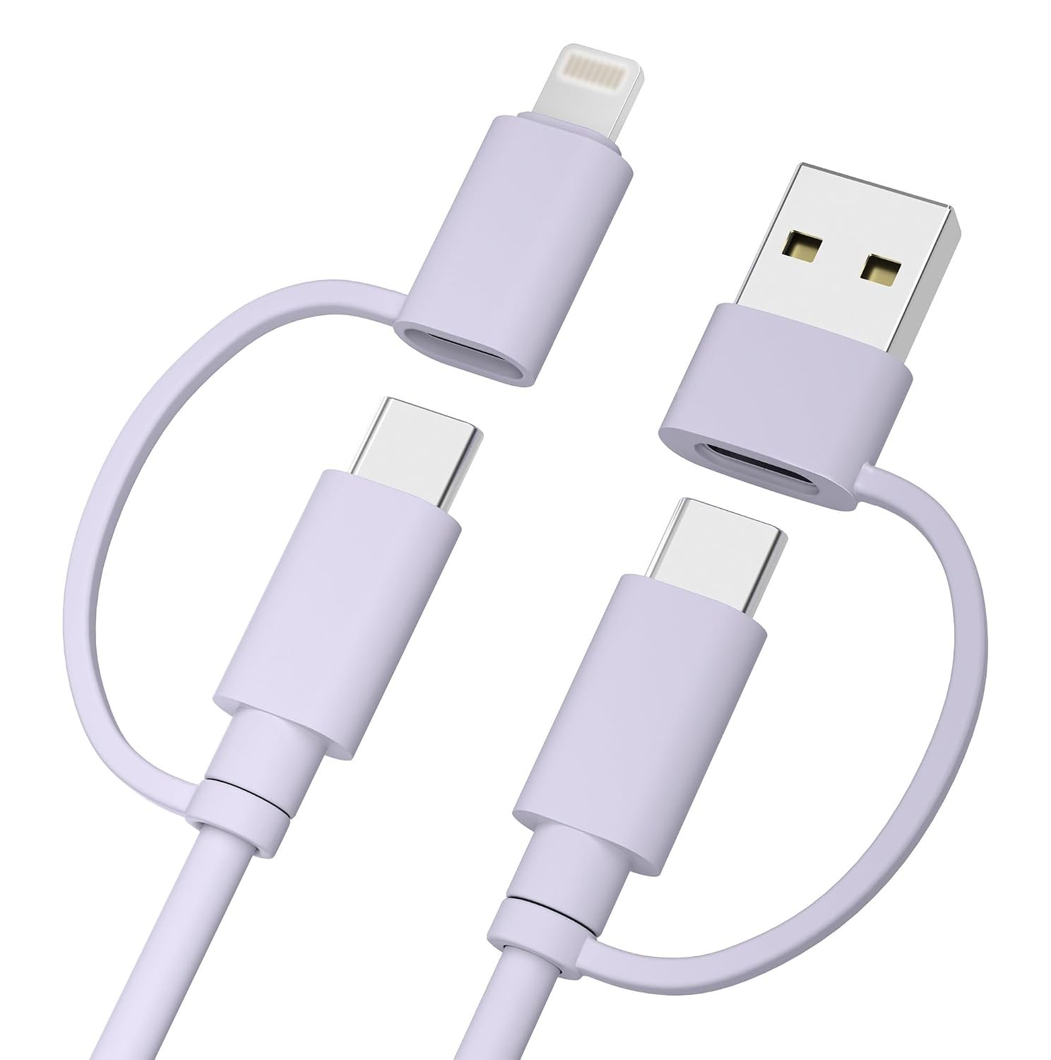Phone USB C Charger Cable Multi 4 in 1 Charging Cord 60W