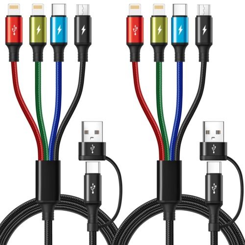 6 in 1 Multiple Charging Cable 2Pack Braided Universal Charger