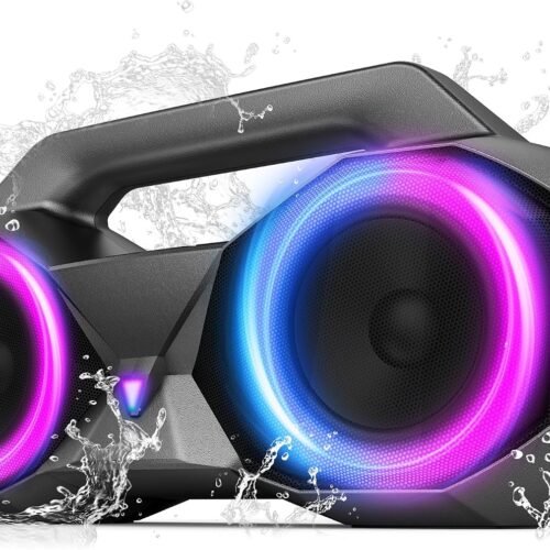 80W Wireless Bluetooth Speaker Heavy Bass Waterproof with Lighting